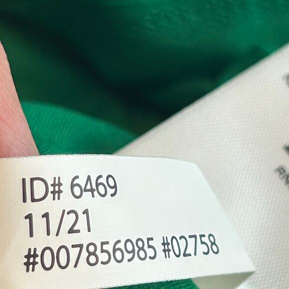 Express NWT emerald green satin slip long holiday cocktail asymmetrical dress L - Picture 12 of 12